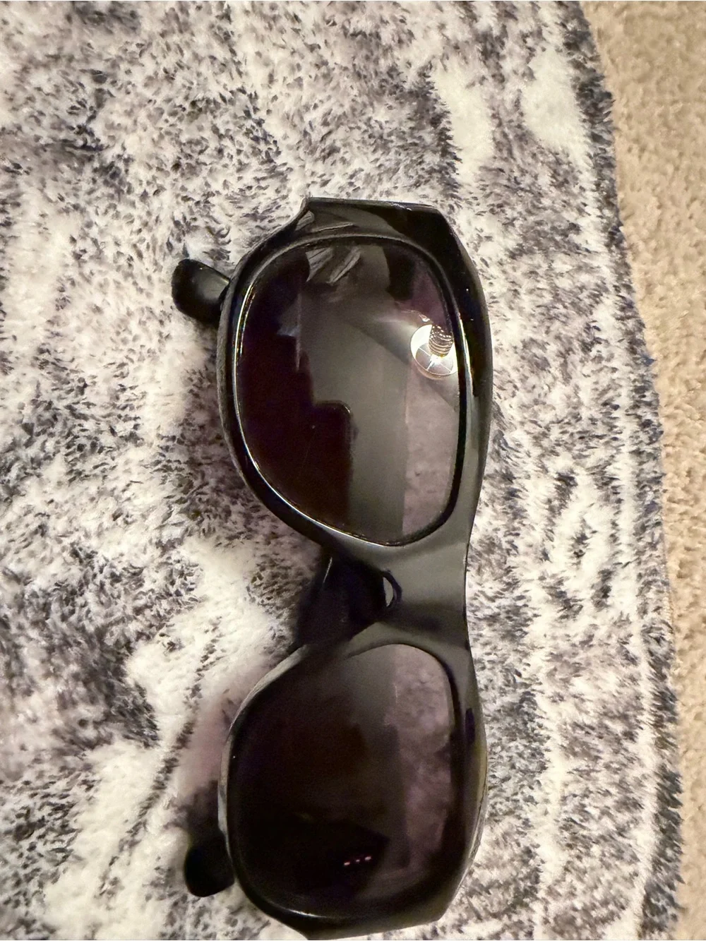 Versace Black Sunglasses with Gold Crystal Greek Key Accents